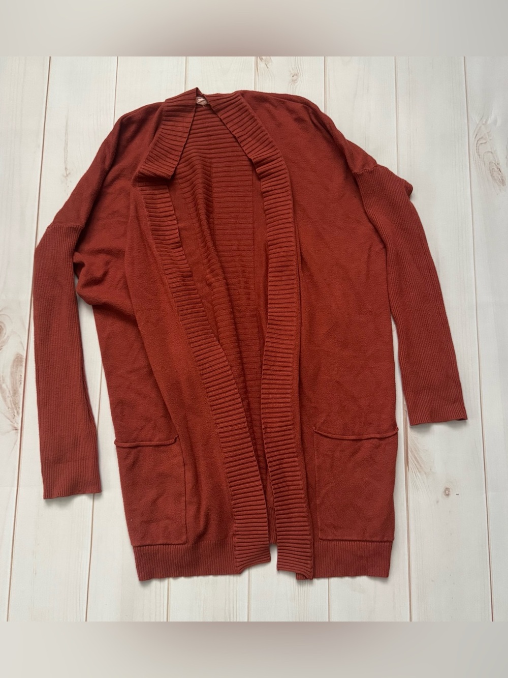 Lovestitch Orange Open Cardigan